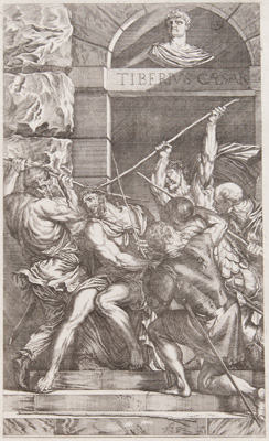 Titian etching from 1682 THE CROWING OF THORNS
(CHRIST CROWNED WITH THORNS) 




